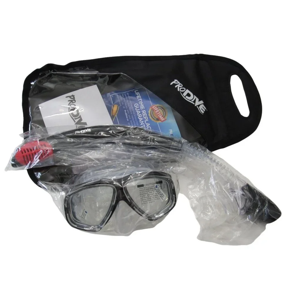 PRODIVE DRY TOP SNORKEL MASK SET WITH TEMPERED GLASS